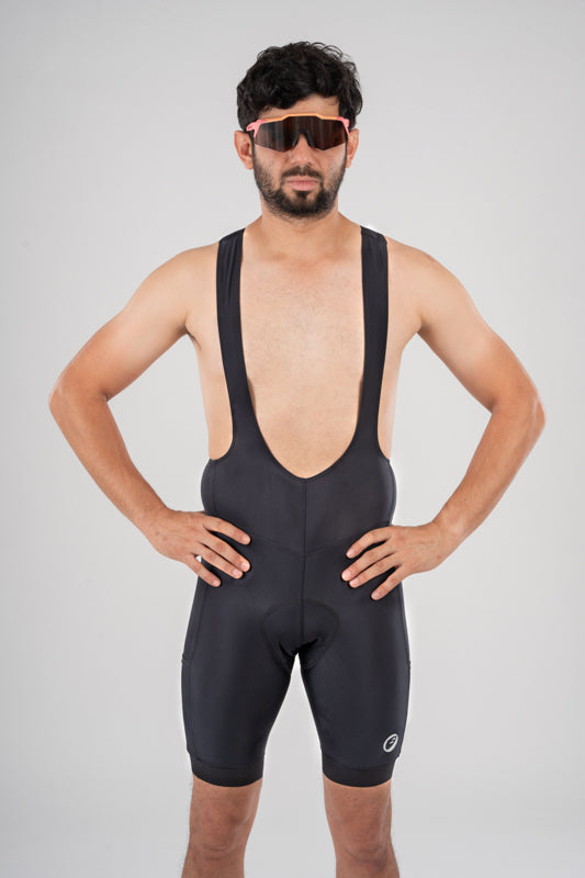 Mens Cycling | Endurance Bib Shorts | Explore Noveau | Ebony
