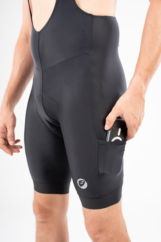 Mens Cycling | Endurance Bib Shorts | Explore Noveau | Ebony