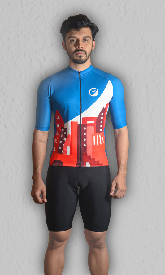 Mens Cycling Jersey | Snug-fit | Chase | Cityscape