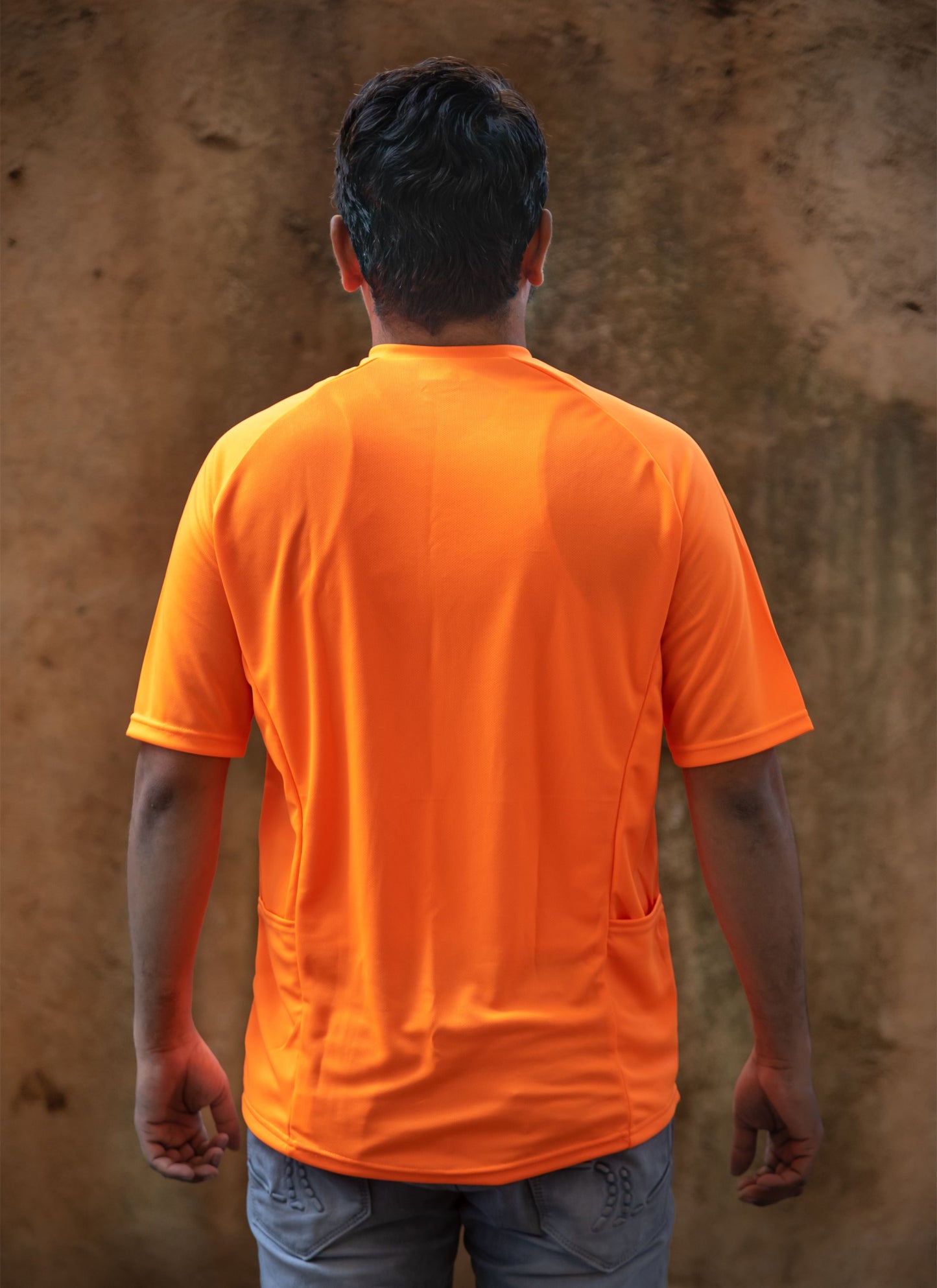 Mens Cycling T-shirt | Relax-fit | Freedom | Fluorescent Orange